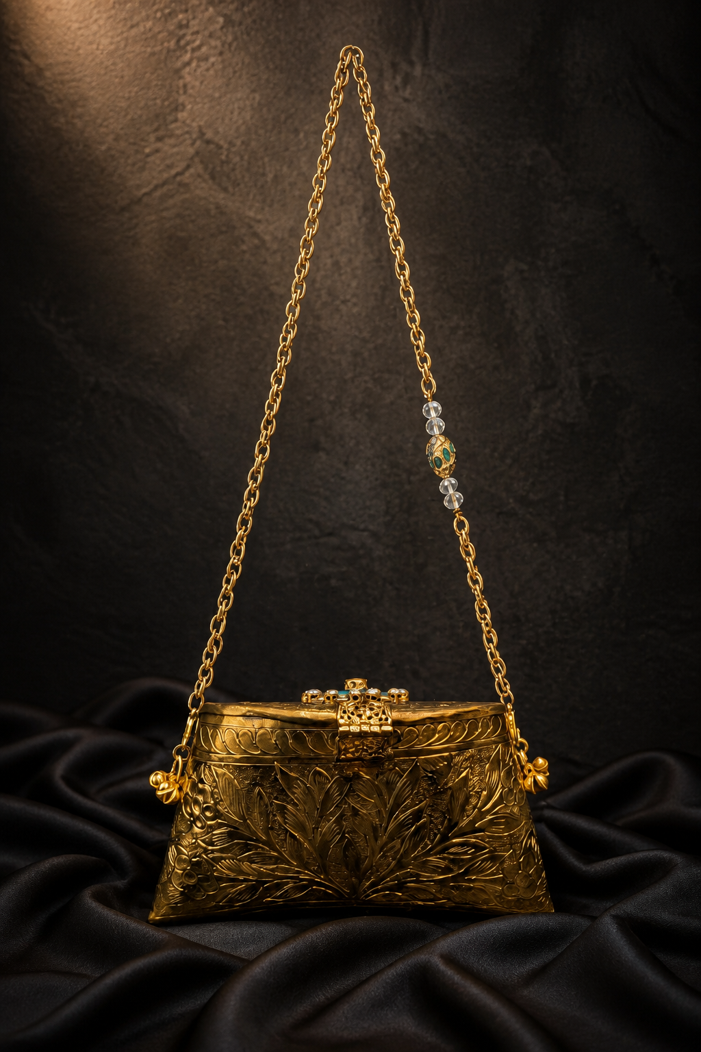 Ayca Mini Gold Bag