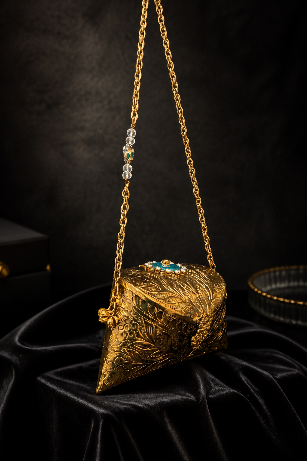 Ayca Mini Gold Bag