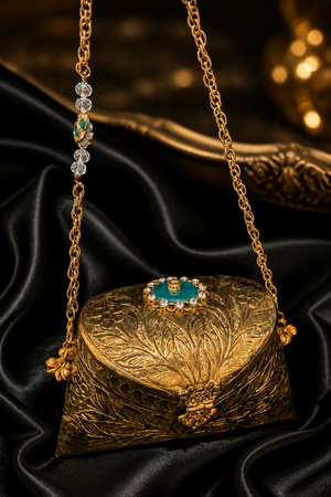 Ayca Mini Gold Bag