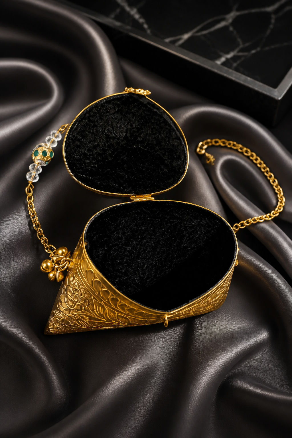Ayca Mini Gold Bag