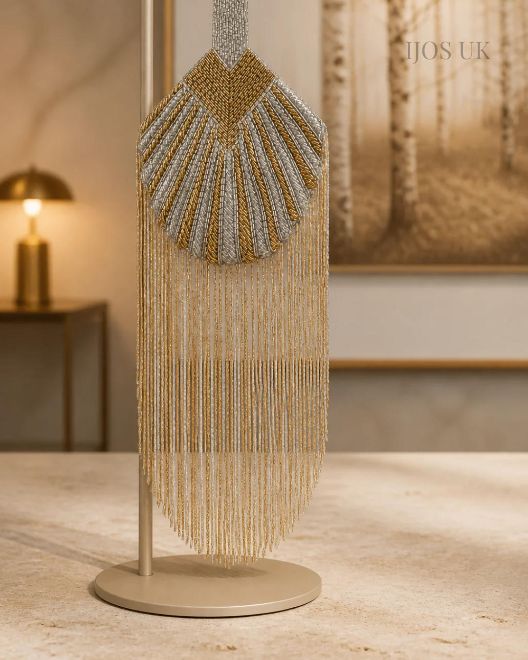 Auric Fringe Handle Bag