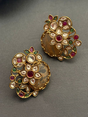 Beige Stone Earring