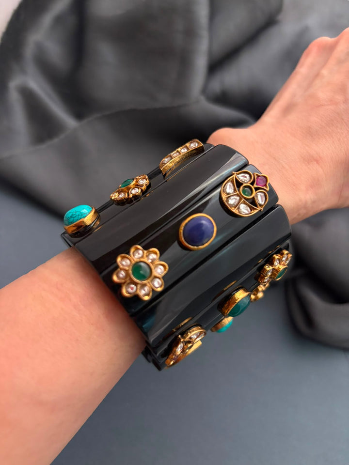 Black Resin Chunky Bracelet