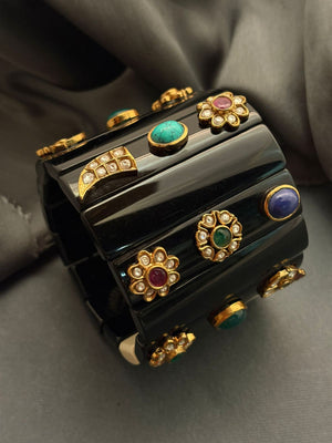 Black Resin Chunky Bracelet