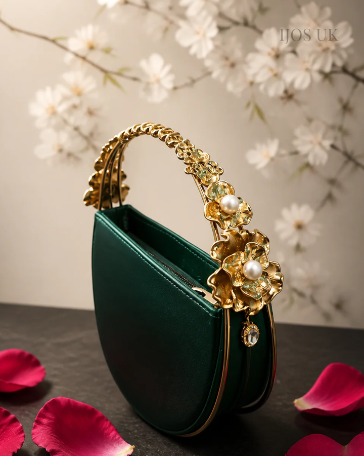 Carved Flower Handle Bag