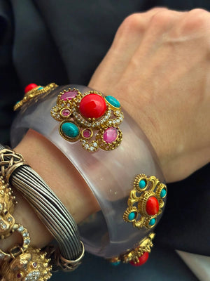 Clear Resin Designer Bracelet