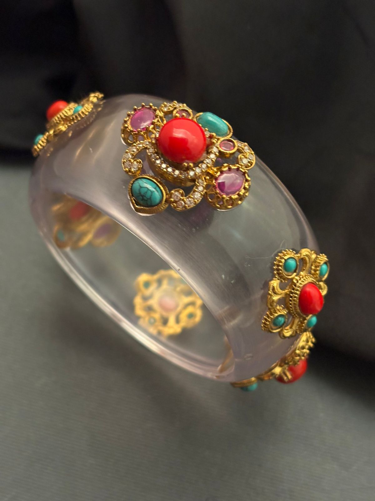 Clear Resin Designer Bracelet