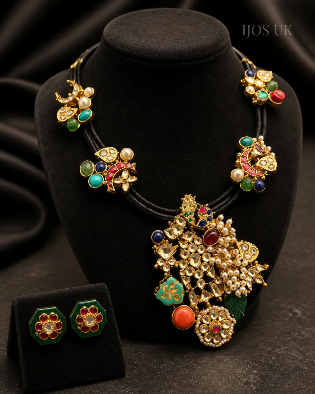 Coloured Stone Jadau Necklace
