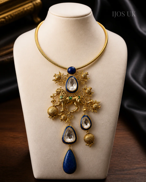 Designer Pendant On Hasli Necklace