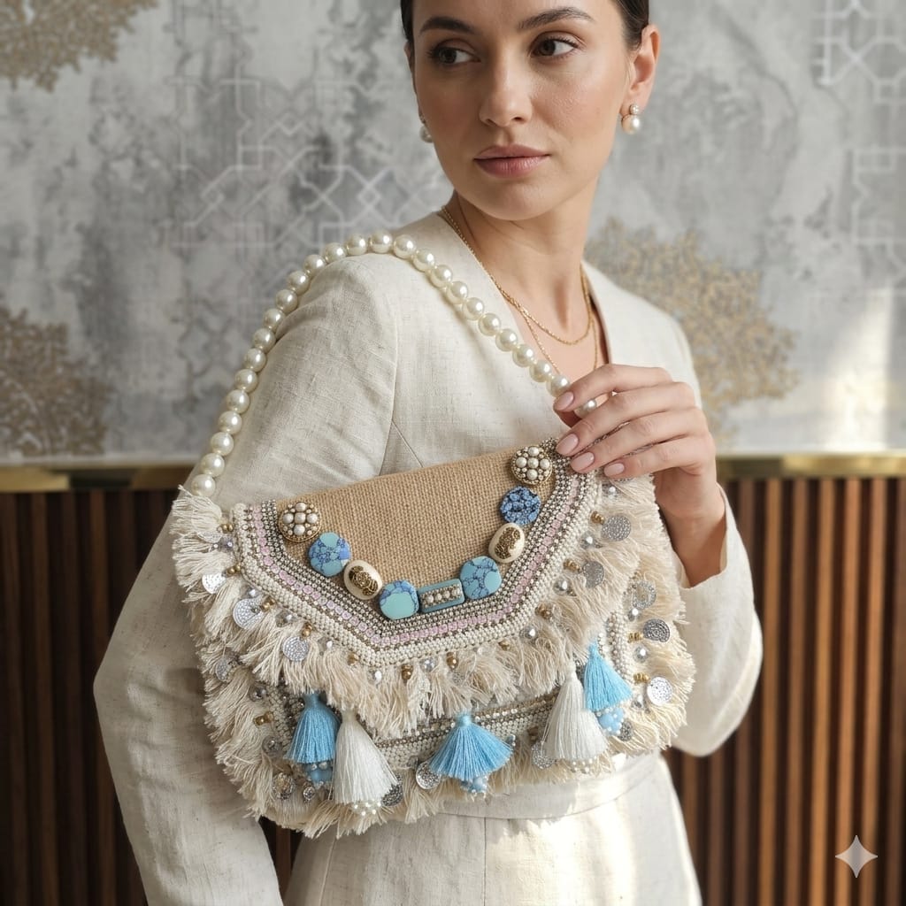 Firoza Fringe Flap Bag