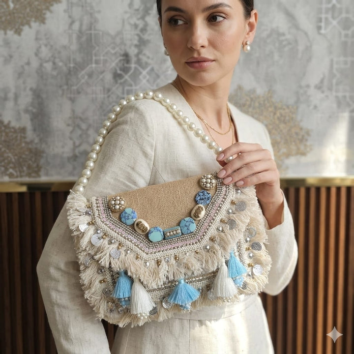 Firoza Fringe Flap Bag