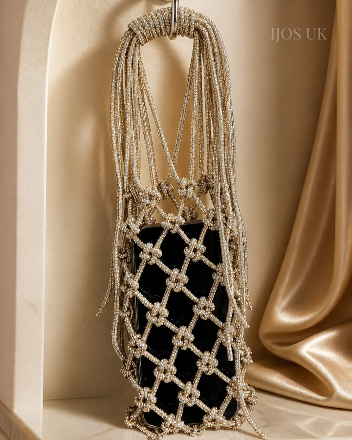 Glitter Beaded Phone Bag