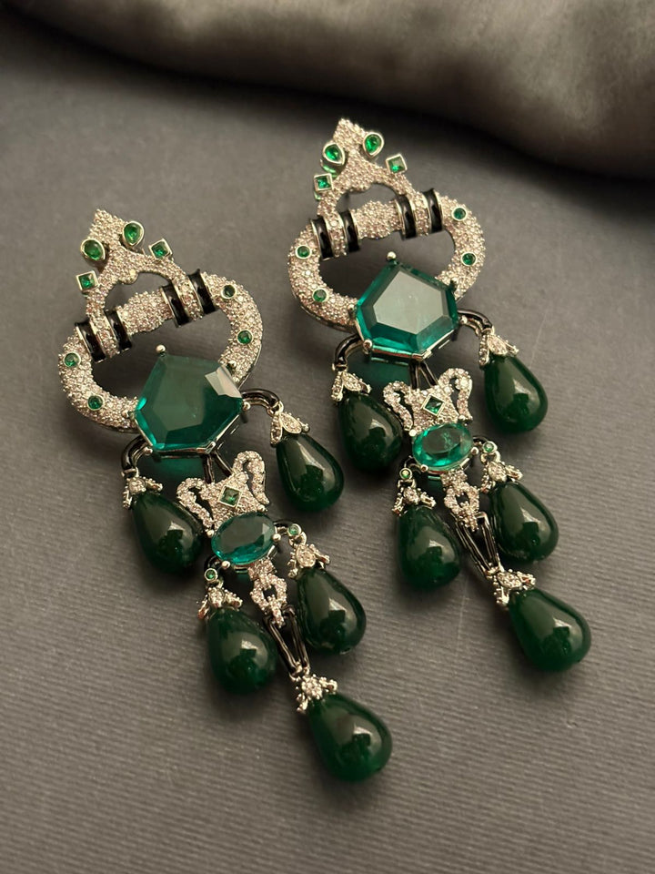 Green Drops Dangler Earring