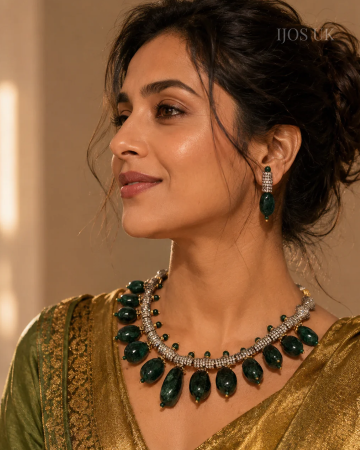 Green Tumble Stone Necklace