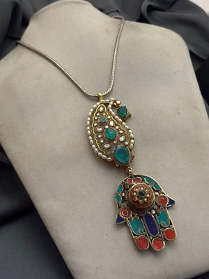 Hamza Hand Motif Necklace