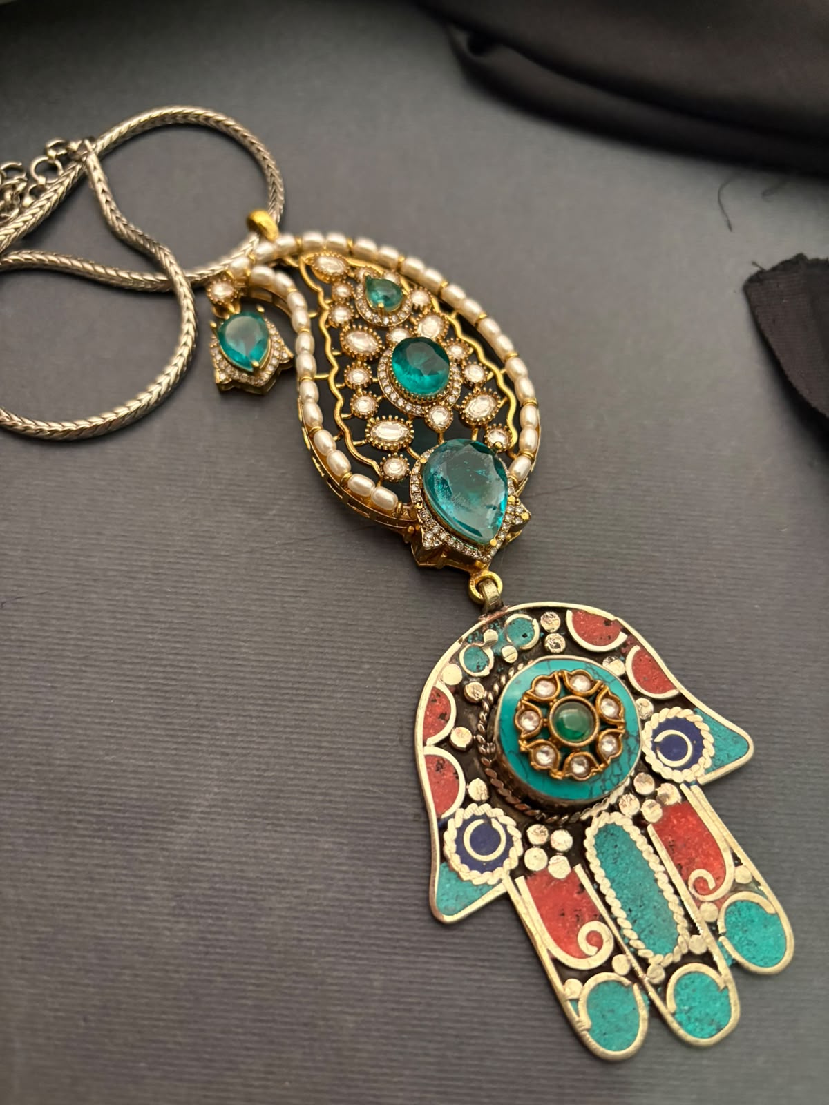 Hamza Hand Motif Necklace