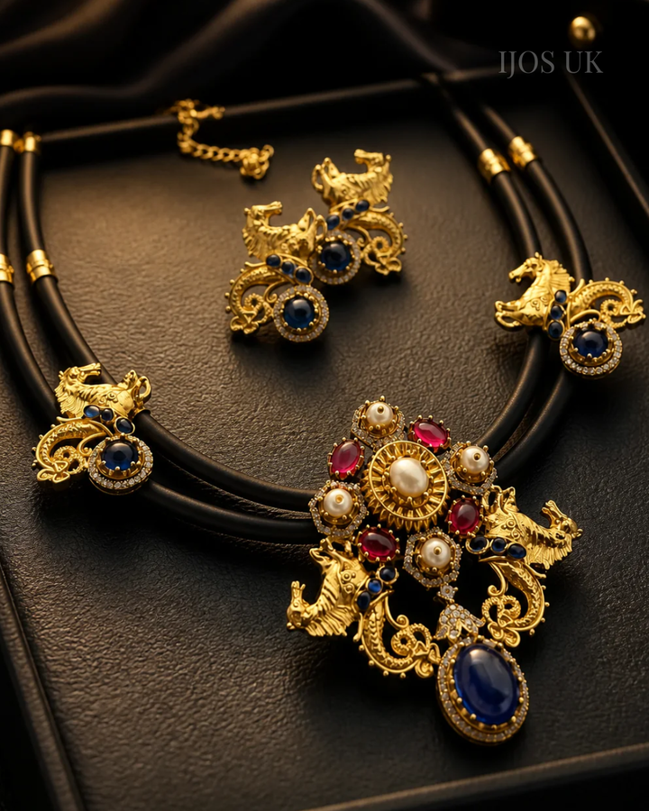 Horse Motif Designer Necklace