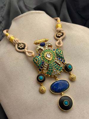Lapis Lazuli Bird Motif Pendant