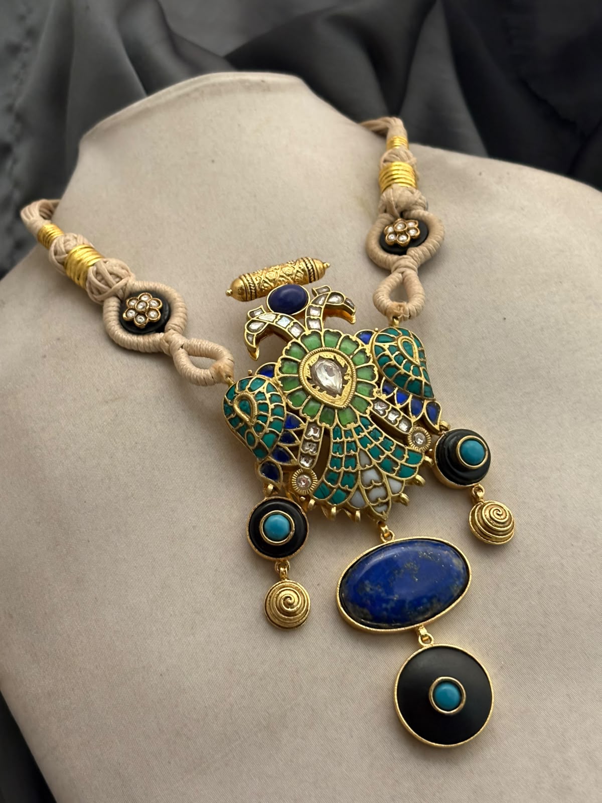 Lapis Lazuli Bird Motif Pendant