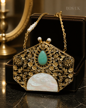 MOP Amazonite Filigree Clutch