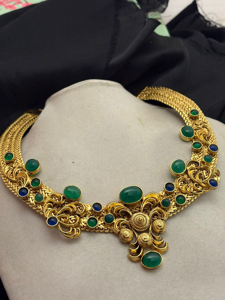 Necklace With Green Onyx