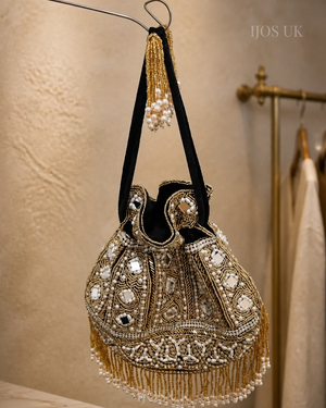 Pearl Mirror Potli Bag