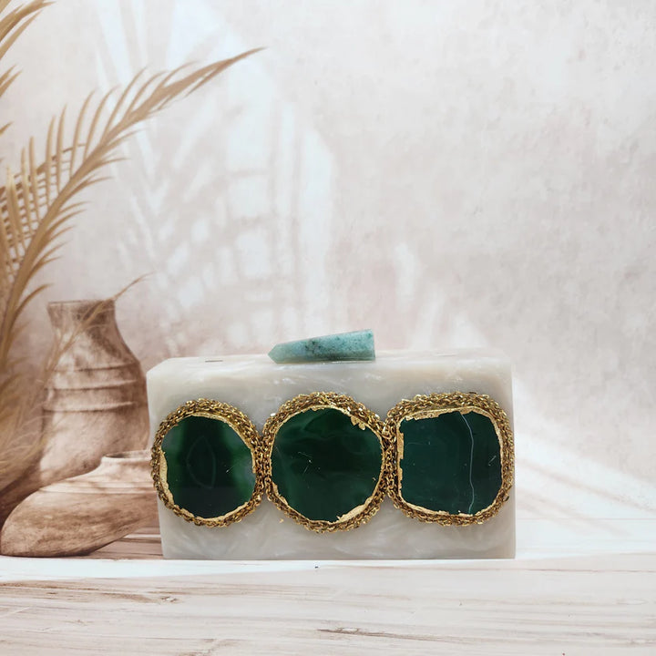 Triple Agate Clutch