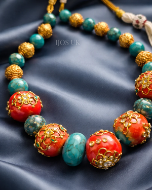 Turquoise & Coral Necklace
