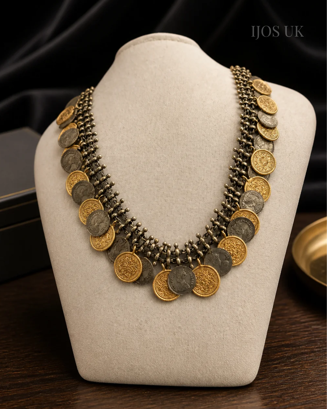 Two Tone Coin Necklace