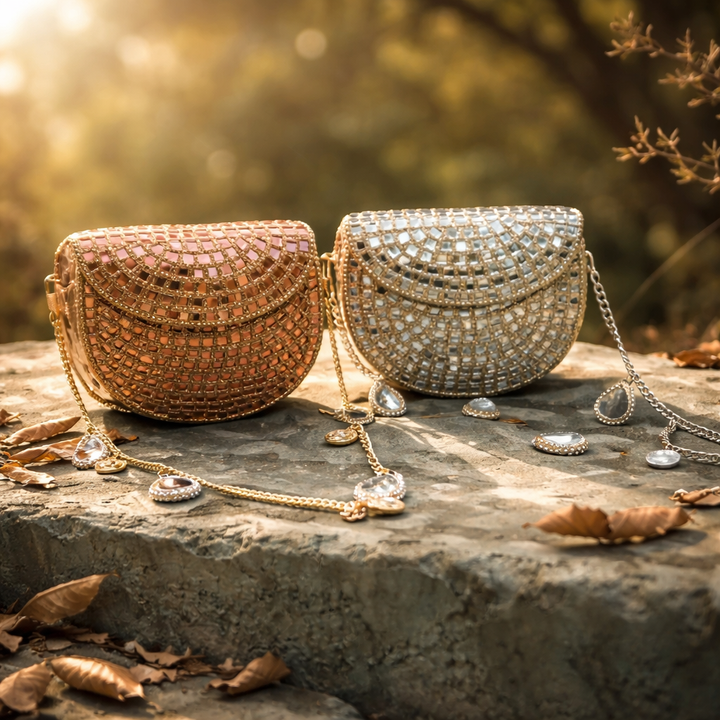 Mini Mirror Charm Sling Bag