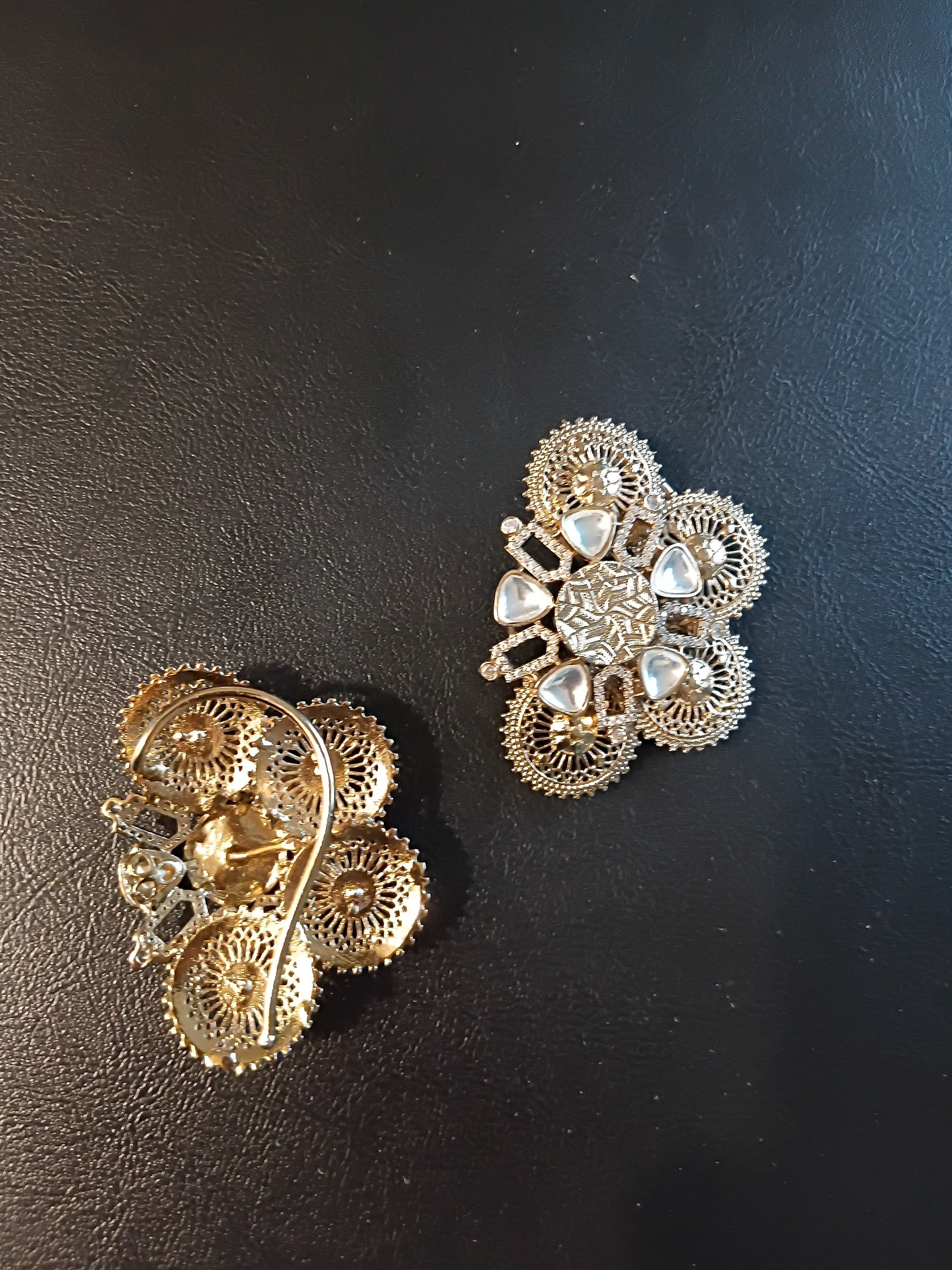 Floral Kundan Cuff Earring